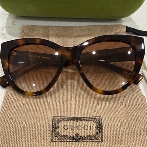 Gucci Brown Tortoise Women's Sunglasses